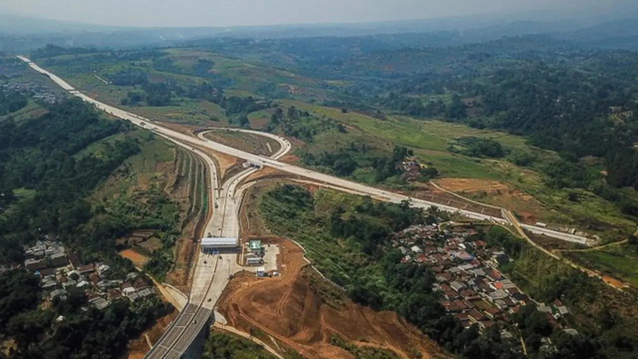 Pembangunan Tol Bocimi Seksi 3 ruas Cibadak-Sukabumi (Liputan6.com/Istinewa).