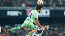 Barcelona menyambangi Valencia di Mestalla dalam duel perempat final Copa del Rey 2024/2025. Skuad asuhan Hansi Flick menang dengan skor telak 5-0. (AP Photo/Alberto Saiz)