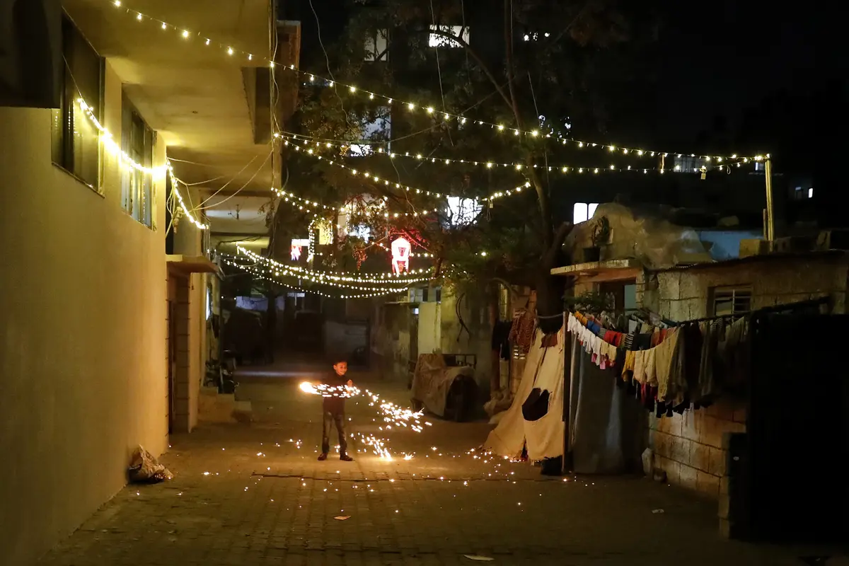 FOTO: Semarak Bulan Suci Ramadhan di Kota Gaza