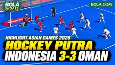 Tim Hockey Putra Indonesia bermain imbang 3-3 melawan Oman pada laga klasifikasi perebutan posisi 11-12 Asian Games Aichi-Nagoya 2026. Saksikan highlight pertandingan dan momen-momen terbaik perjuangan Indonesia di lapangan hockey.