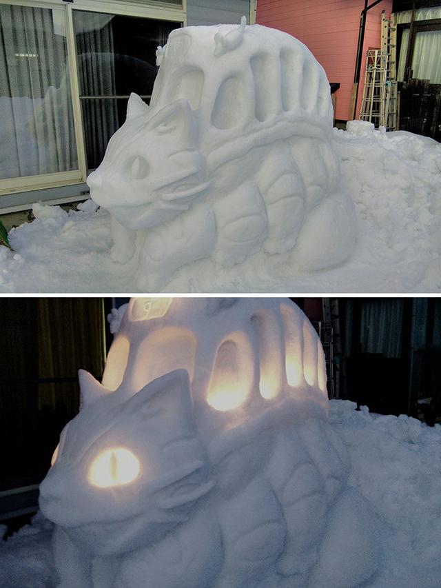 Kreatif, 10 Potret Patung Salju Berbentuk Tokoh Kartun Bikin Takjub