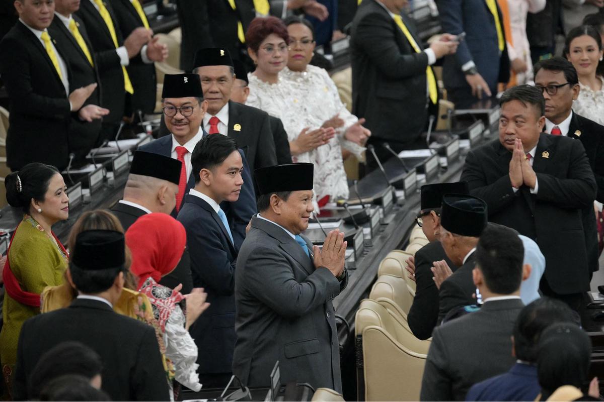 FOTO: Prabowo Tiba di Gedung Nusantara Jelang Pidato Kenegaraan