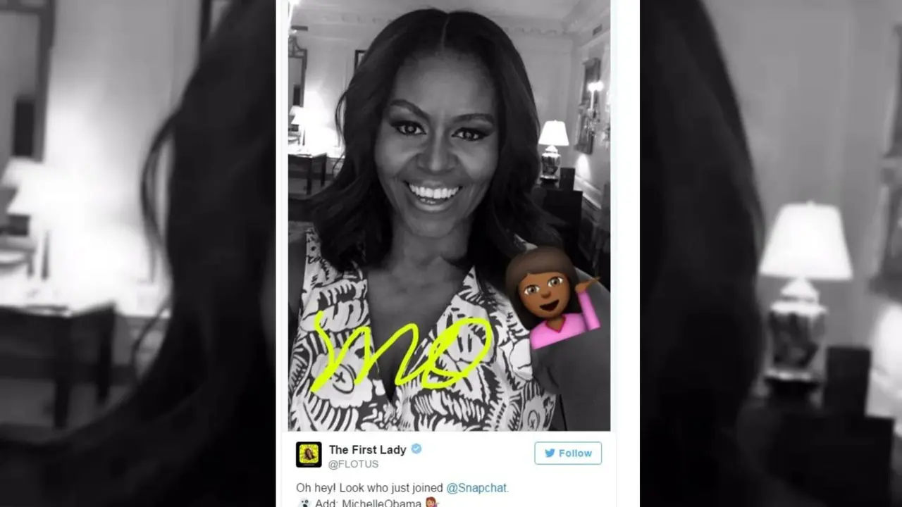 Michelle Obama buka akun di media sosial Snapchat