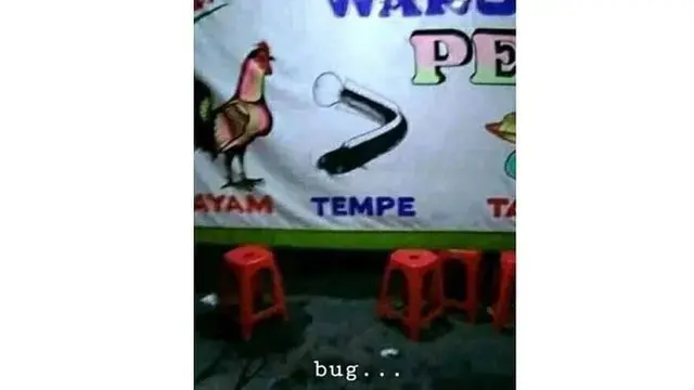 6 Gambar Nyeleneh di Spanduk Jualan Makanan Ini Bikin Pembeli Tepuk Jidat