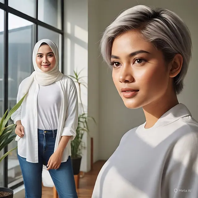 Rambut Pendek untuk Ibu-Ibu Berhijab