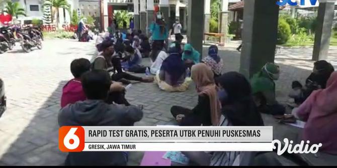 VIDEO: Syarat UTBK, Calon Mahasiswa Harus Antre Jalani Rapid Test