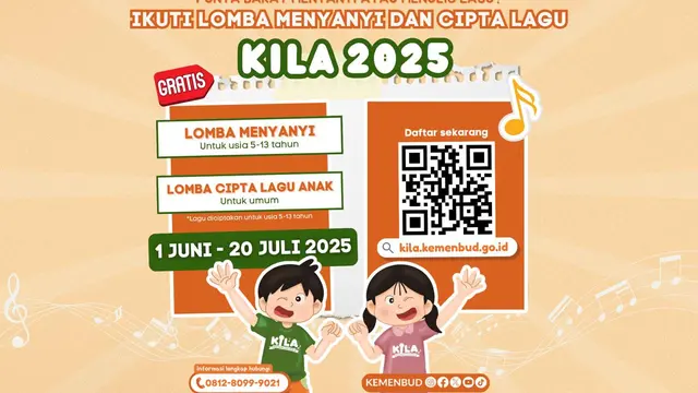 Kementerian Kebudayaan RI kembali menyelenggarakan program Kita Cinta Lagu Anak Indonesia (KILA) (Istimewa)