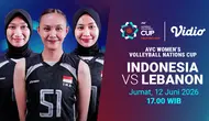 Nonton Indonesia vs Lebanon - AVC Women's Volleyball Nation Cup 2026 di Vidio. (doc. vidio)