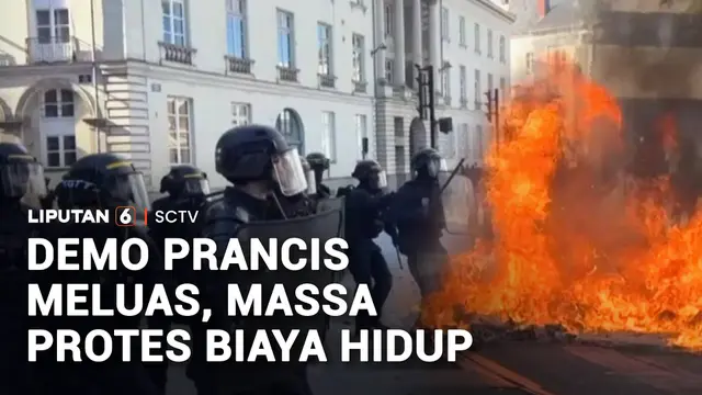 Demo di Prancis Berujung Ricuh, Massa Tolak Kenaikan Biaya Hidup
