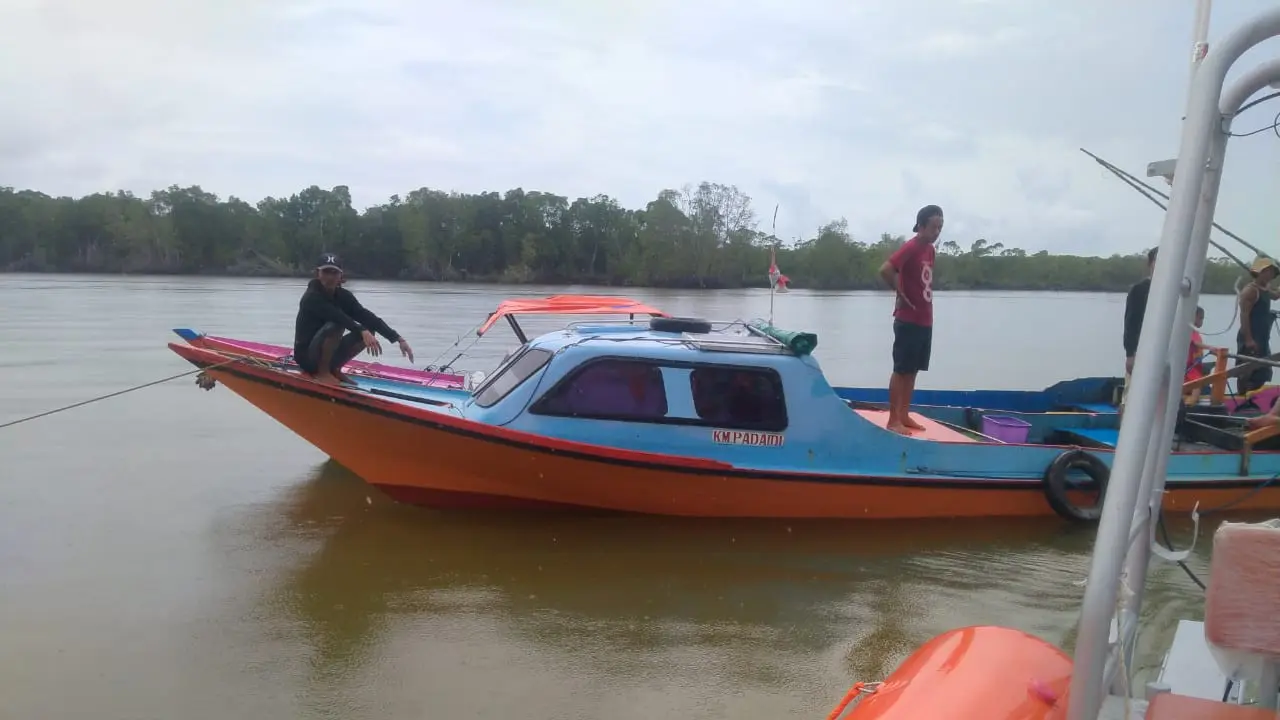 Proses pencarian korban di lokasi perairan Marungu Kaltara