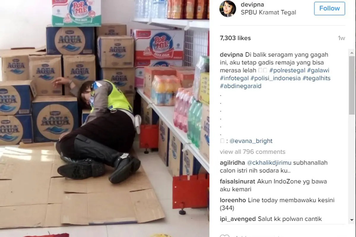 Polwan Tidur di Minimarket: Gadis Remaja yang Bisa Merasa Lelah