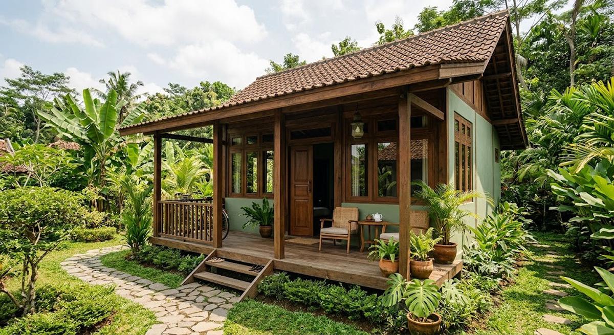 9 Warna Cat untuk Rumah yang Banyak Menggunakan Material Kayu, Fasad Lebih Menawan