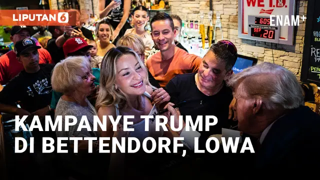 Donald Trump Tanda Tangani Kaos Tank Top Wanita di Kampanyenya di Lowa