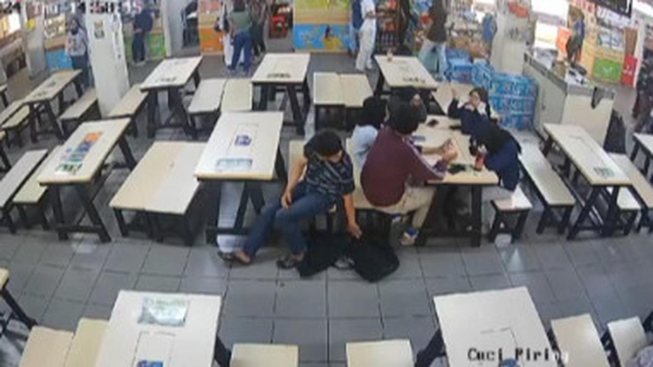 Terekam CCTV, Aksi Pria Maling Tas di Kantin Kampus Ini Viral Bikin Waspada
