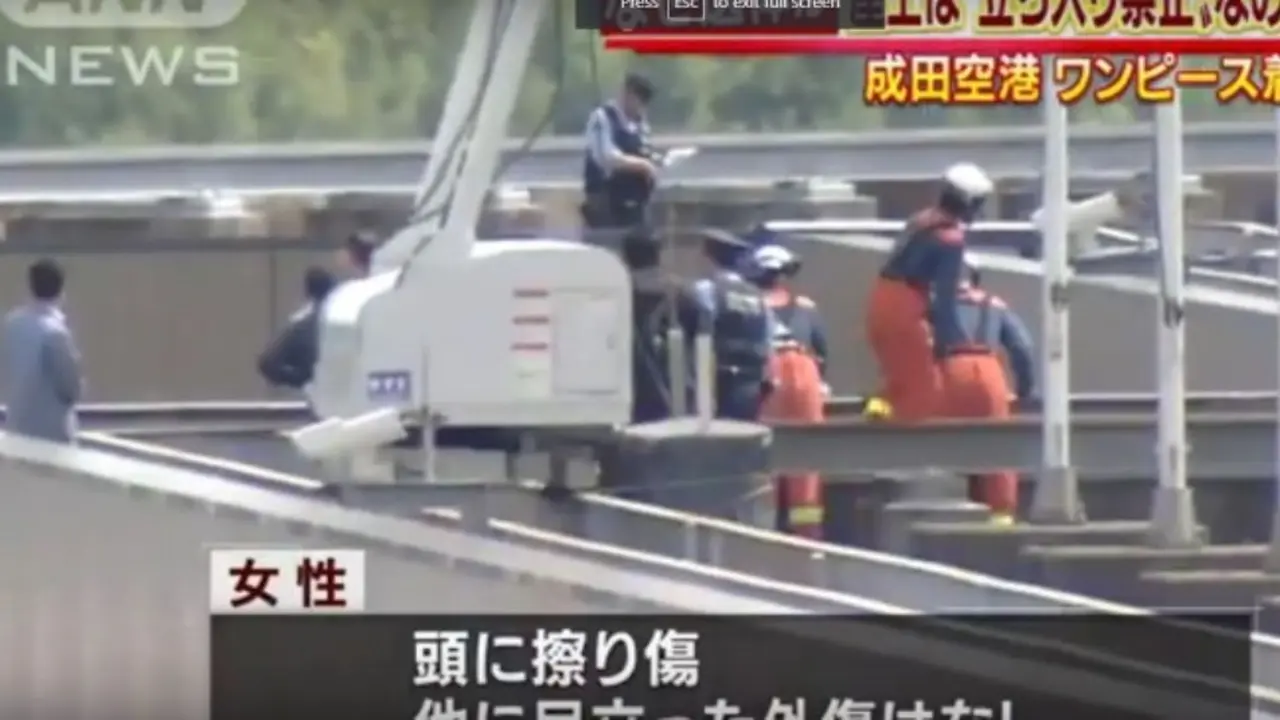 Temuan jasad wanita misterius di atap Bandara Narita Jepang. (Screen Grab)