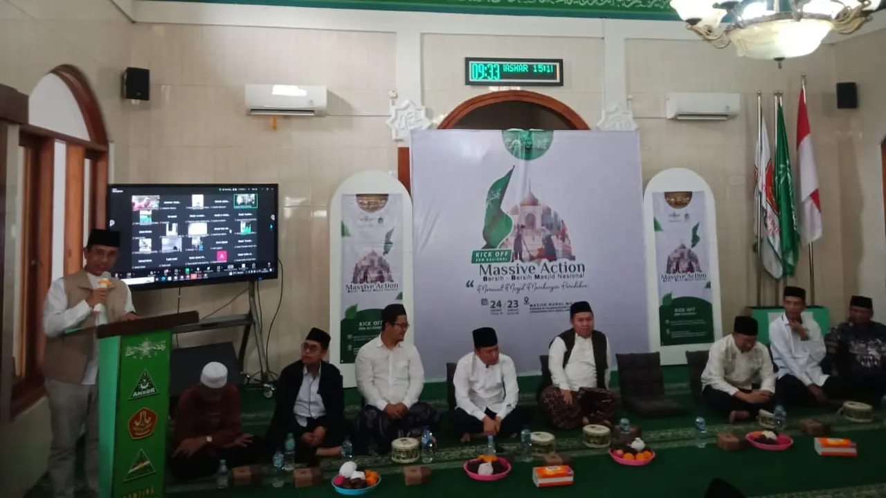 Lembaga Ta’mir Masjid Pengurus Besar Nahdlatul Ulama (LTM PBNU) secara resmi meluncurkan gerakan Bersih-Bersih Masjid (BBM) Serentak Nasional dan 5 Program Ramadan 2025 dalam rangka menyambut bulan suci Ramadan 1446 H (Istimewa)