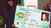 e-KTP perdana Presiden Nigeria Goodluck Jonathan. (BBC)