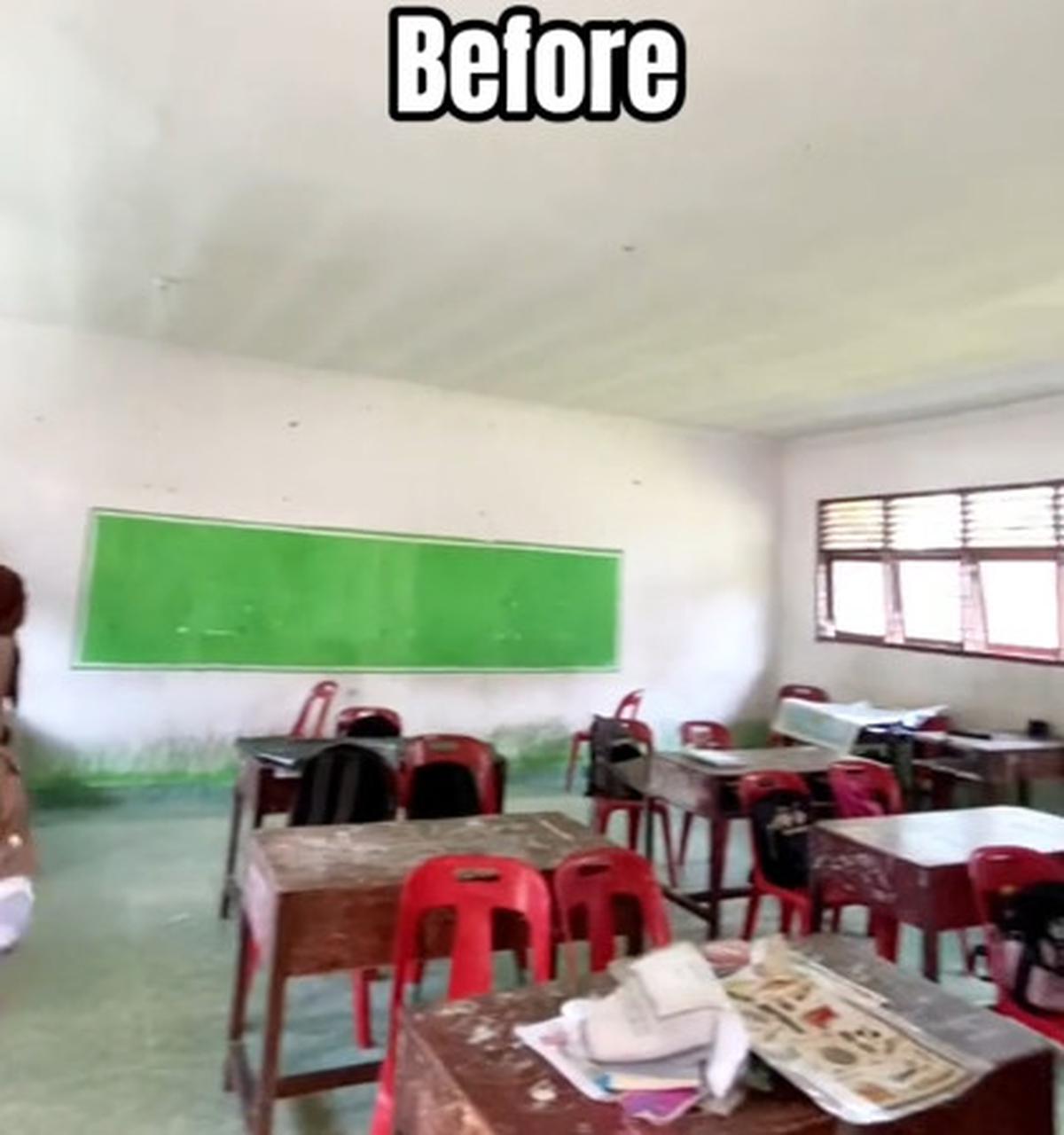 Keren Banget, Aksi Guru Kesenian yang Berhasil Hias Ruang Kelas Ini Banjir Pujian Warganet