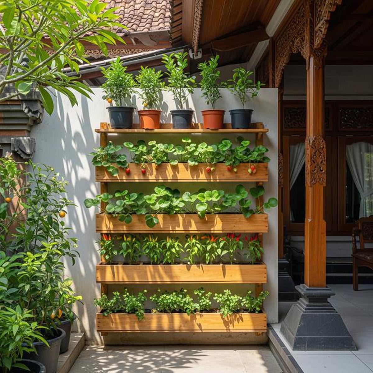 9 Model Teras Rumah Tipe Kecil dengan Taman Buah Mini, Lahan Sempit Jadi Kebun Produktif