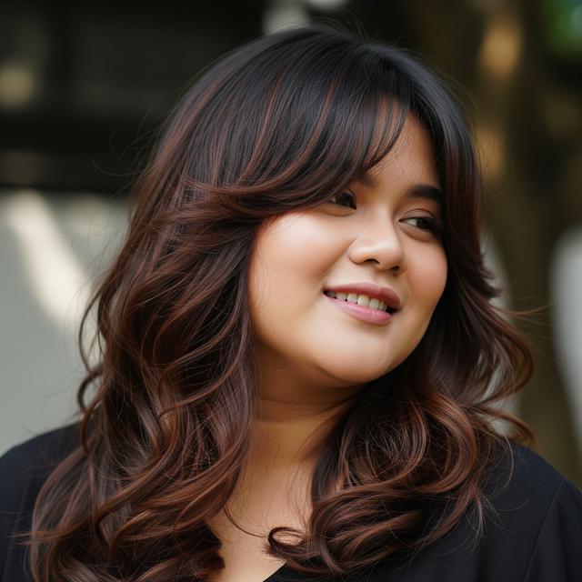 9 Model Rambut Panjang Gelombang untuk Wajah Chubby, Tampil Tirus dan ...