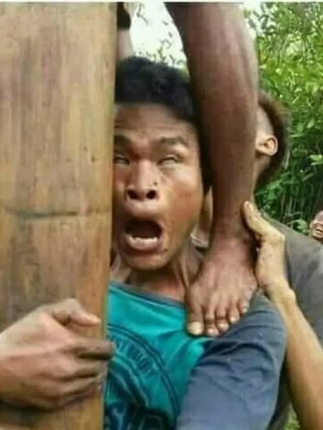 10 Potret Ekspresi Orang Ikut Lomba Panjat Pinang Ini Bikin Ngakak