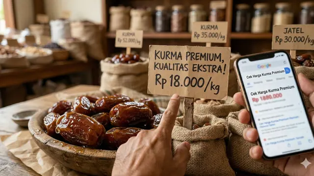 Ciri Kurma Oplosan Pemanis Buatan (Foto: Gemini AI)