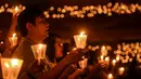 Eri menyampaikan, pengamanan Natal 2023 tak hanya dilakukan oleh jajaran Pemkot Surabaya dan Forkopimda Kota Surabaya saja. Akan tetapi, juga ada sejumlah Organisasi Masyarakat (Ormas) yang ikut menggiatkan pengamanan di gereja-gereja selama Natal 2023. (Juni KRISWANTO/AFP)