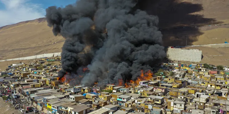 100 Rumah Hangus Terbakar di Chile