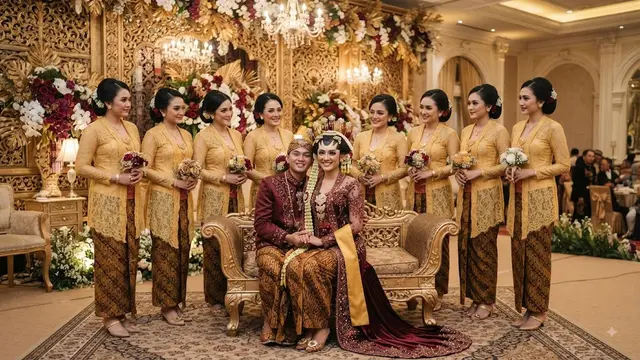 Warna Baju Bridesmaid untuk Pengantin Maroon