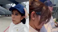 Potret Perempuan Kabinet Prabowo Naik Pesawat Hercules ke Magelang (Instagram/meutya_hafid)