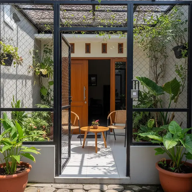 Model Teras Rumah dengan Sistem Pencegah Ular