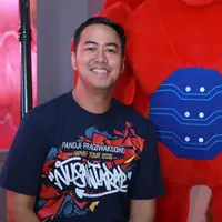 Ditemui di kawasan Kebayoran Baru, Jakarta Selatan, Rabu (28/10)/2015), Pandji mengaku Tur hiphop Nusantarap ini dimulai di Hari Sumpah Pemuda, tujuannya menggunakan rap sebagai alat persatuan. (Galih W. Satria/Bintang.com)