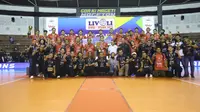LavAni Navy juara&nbsp;Livoli Divisi Utama 2025 setelah menang atas TNI AU Electric 3-0 (25-21, 28-26, 25-14) pada laga grand final di GOR Ki Mageti, Magetan, Minggu (19/10) malam. (foto: PBVSI)