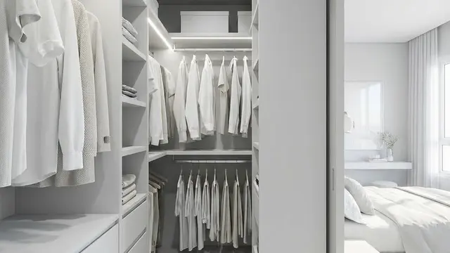 Desain Walk-In Closet di Kamar Sempit