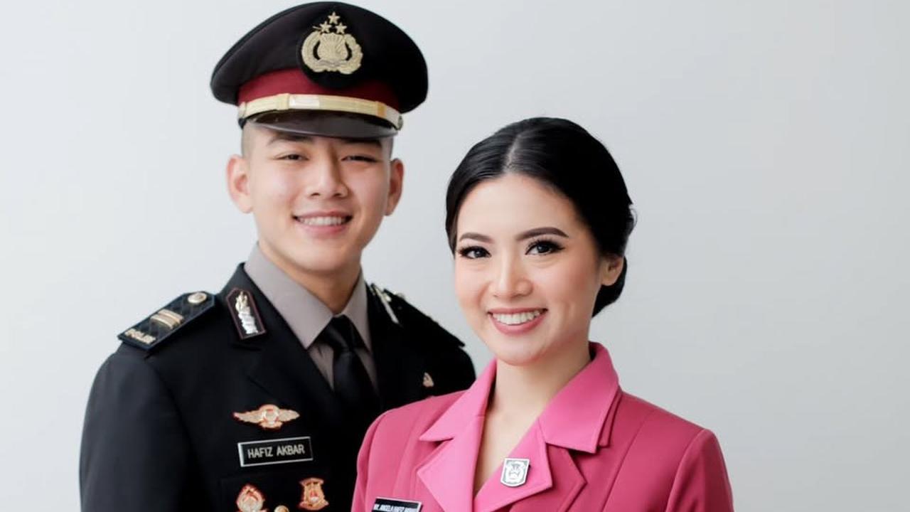 Paras Ayu Angela Anak Mantan Panglima TNI Memakai Seragam Ibu Bhayangkari Dampingi Suami