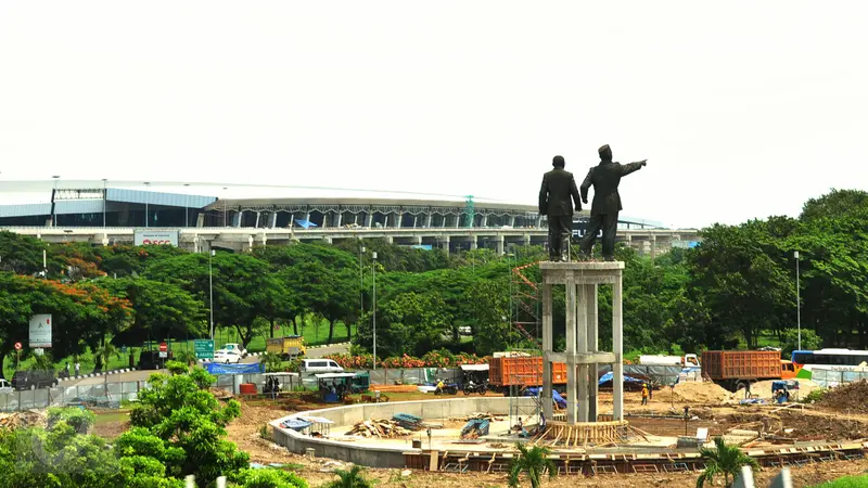 20160127-Terkait Pambangunan Bandara, Patung Soekarno-Hatta Dipindahkan