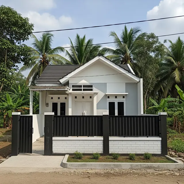 9 Desain Pagar Minimalis untuk Rumah Type 45 di Desa, Modern dan Estetik