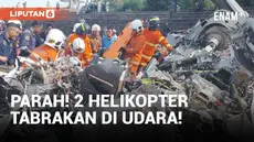 Kecelakaan dua pesawat helikopter militer milik Malaysia terjadi Selasa (23/4) pagi. 10 penumpang tewas seketika usai dua helikopter tersebut bertabrakan dan jatuh.