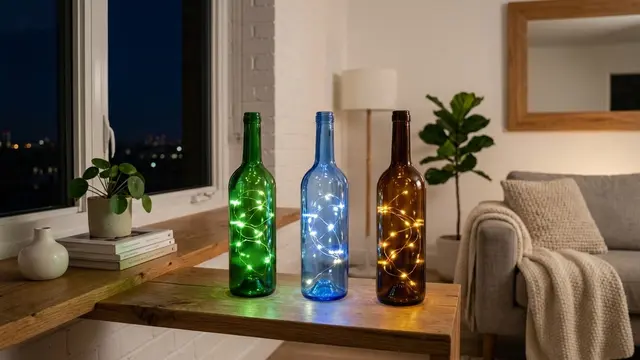 Lampu Botol Kaca Berwarna untuk Sudut Ruangan
