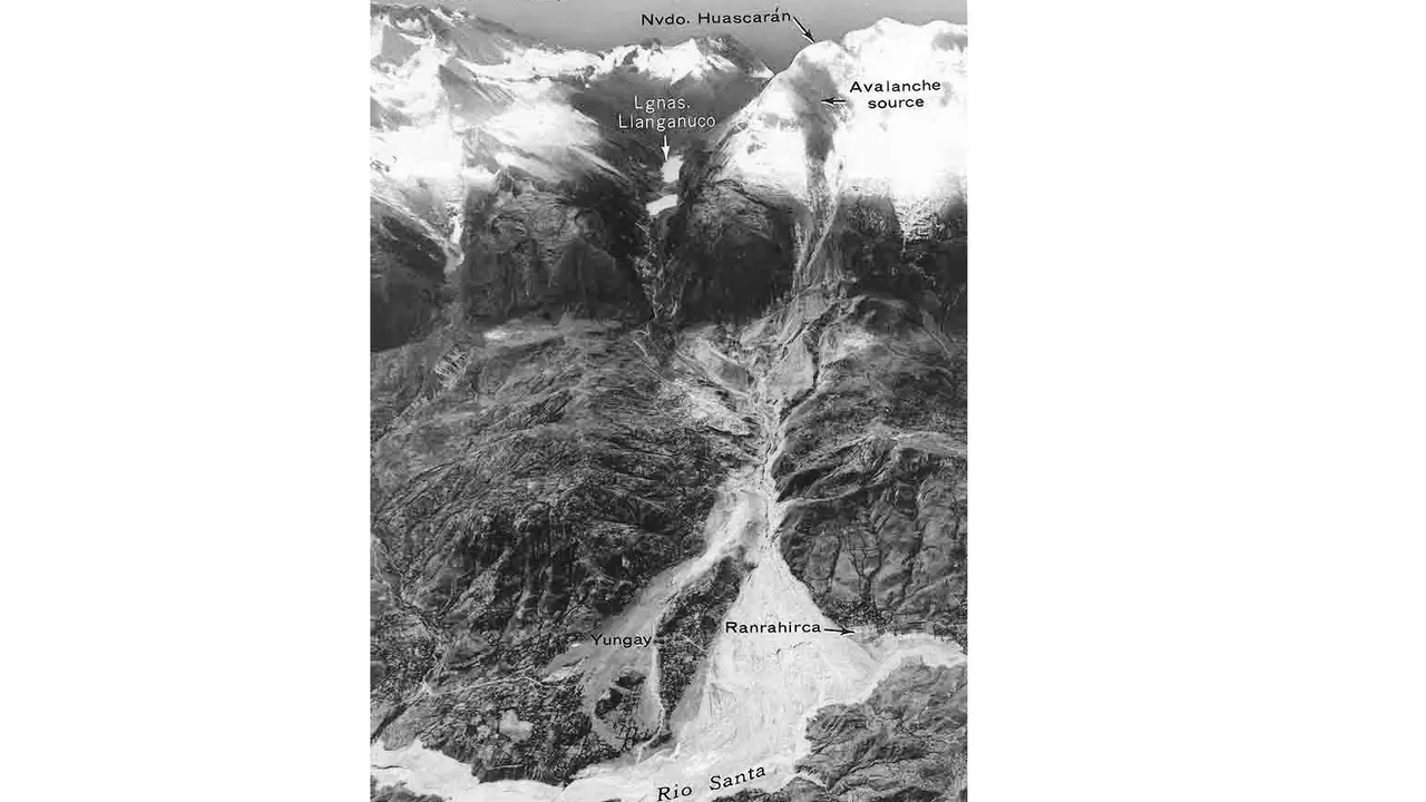Longsor dari Gunung Huascaran di Peru