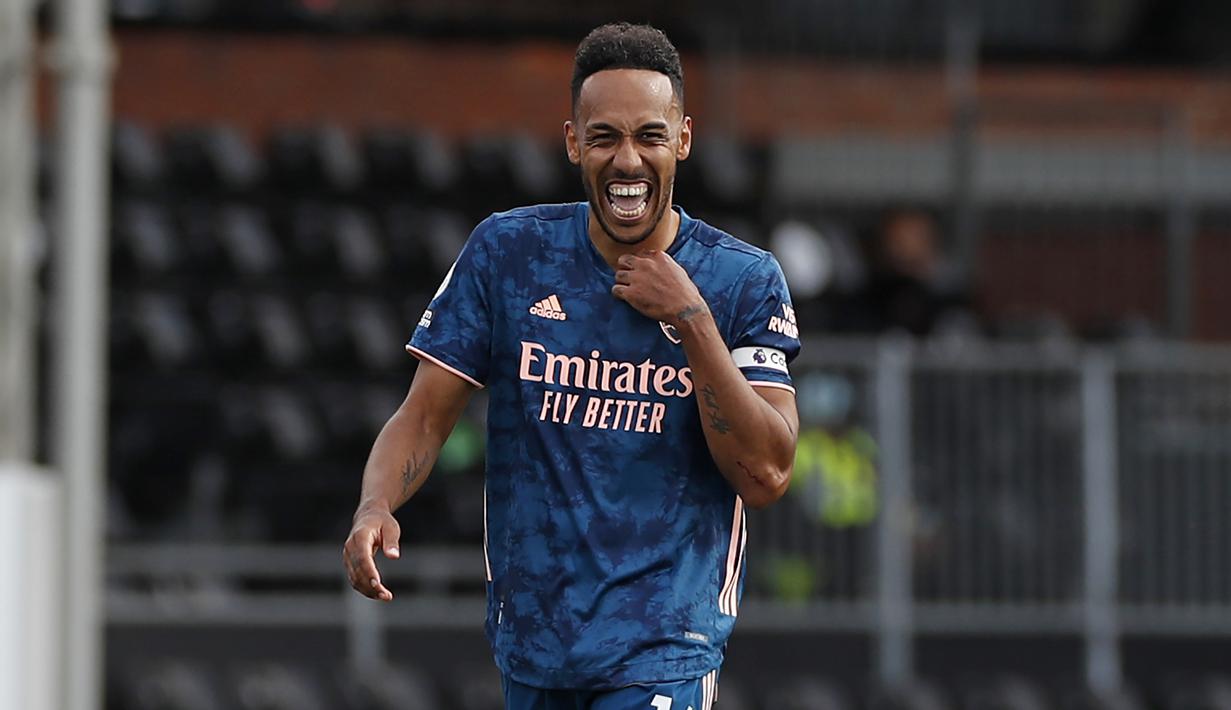 1. Pierre-Emerick Aubameyang (Arsenal) - Penyerang asal Gabon ini tampil melempem dan seperti kehilangan katajamannya dalam mencetak gol. Dari 10 laganya, Aubameyang baru menorehkan dua gol untuk Arsenal di kompetisi Liga Inggris musim ini. (AFP/Paul Childs/pool)
