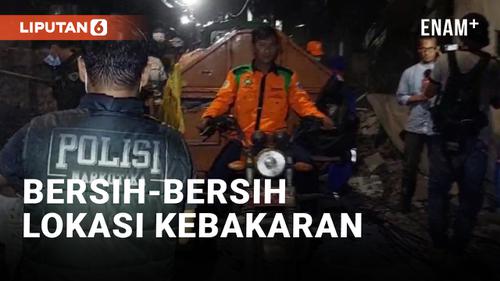 VIDEO: 100 Petugas Gabungan Bersih-Bersih Lokasi Kebakaran Depo Pertamina Plumpang