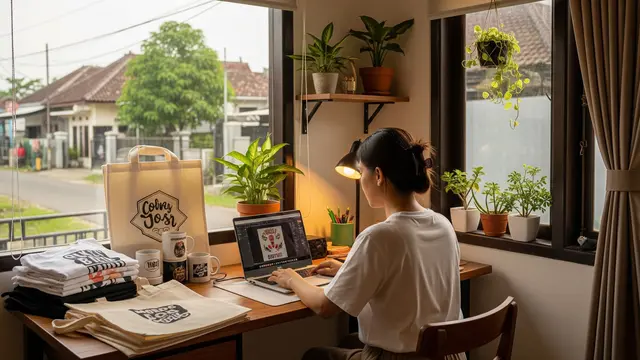 Ide Usaha untuk Ibu Rumah Tangga Model Bisnis Sablon Print On Demand