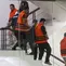 Delapan tersangka keluar dari Gedung Merah Putih KPK setelah menjalani pemeriksaan terkait perkara dugaan suap pengurusan Hak Guna Bangunan (HGB) di BPN Kabupaten Bogor, Jakarta, Selasa (15/9/2026). Mereka kemudian digiring menuju dua kendaraan untuk menjalani penahanan. (KLY/Budy Santoso)