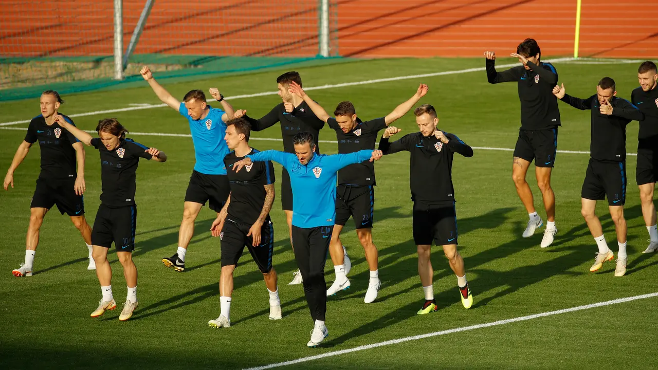 Melihat Latihan Timnas Kroasia Jelang Hadapi Prancis di Final