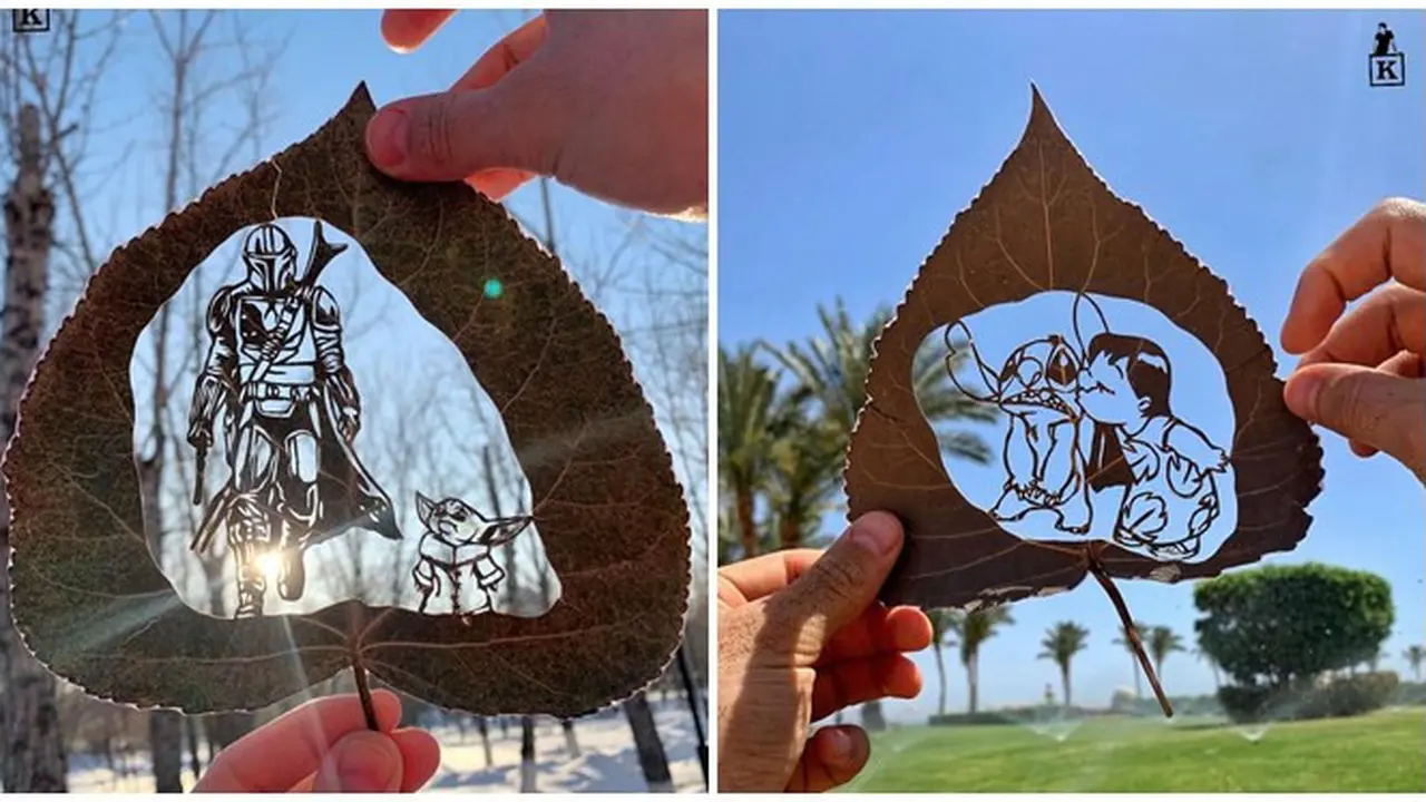 Seniman Ini Buat Adegan Ikonik di Daun dengan Teknik Kirigami, 7 Hasilnya Mengagumkan