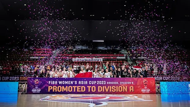 Timnas Basket Putri Cetak Sejarah Juara Juara FIBA Women’s Asia Cup 2023 Divisi B, Pomosi ke Divisi A