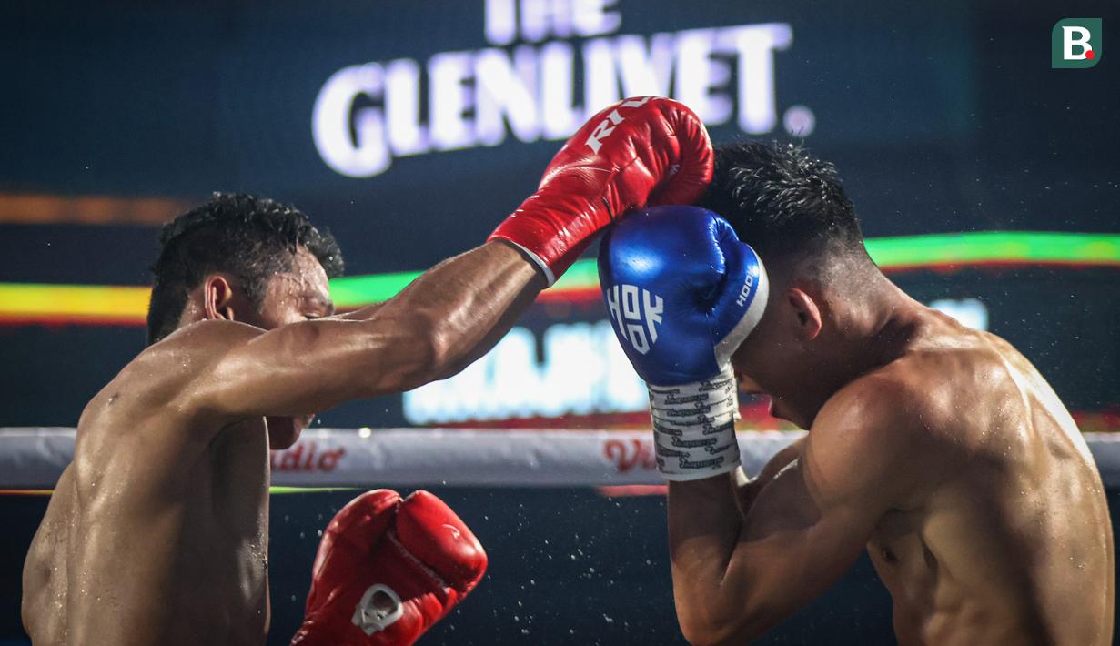 Dalam pertandingan tersebut, Kkajhe sukses mengalahkan Brian Lawitan pada ajang HSS Series 7 The Redempetion di W Super Club Gatsu, Jakarta, Sabtu, (07/02/2026). (Bola.com/Nur Iman Ali)