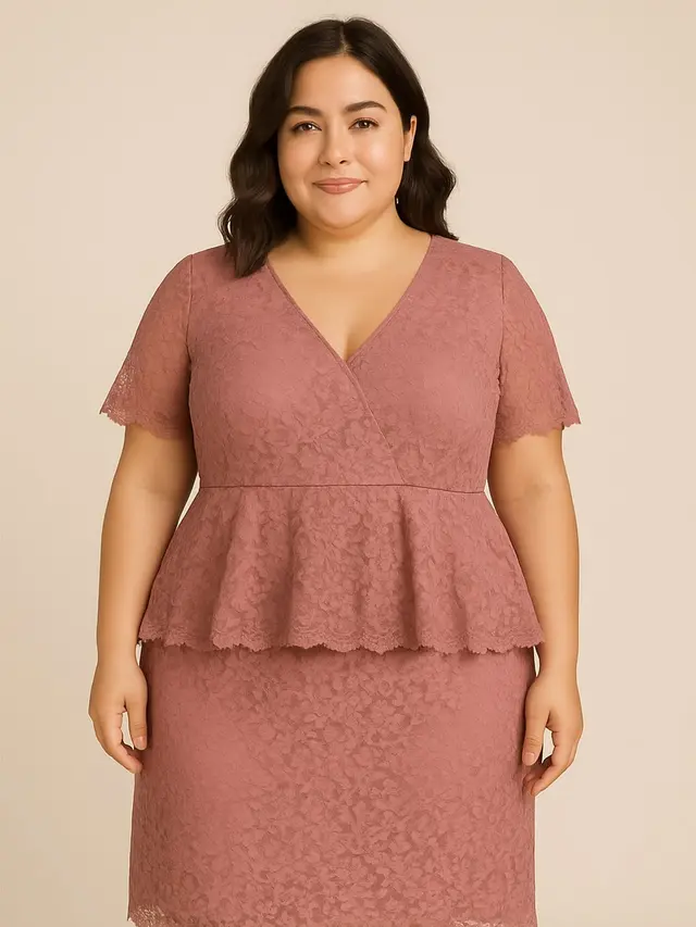 Model Dress Brokat Untuk Orang Plus Size dan Tidak Terlalu Tinggi