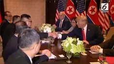 Presiden Donalt Trump akhirnya menemui Pempimpin Korea Utara, Kim Jong-un. Dalam pertemuan bilateral negara tersebut Trump menyampaikan pesan kepada Kim Jong-un.